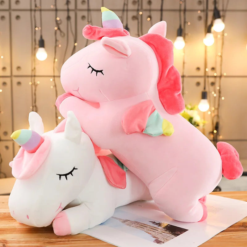 25-100cm Kawaii Giant Unicorn Plush Toy /  Soft Stuffed Unicorn  Pillow