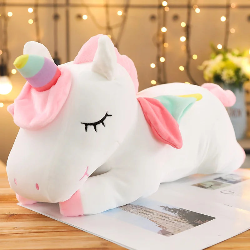 25-100cm Kawaii Giant Unicorn Plush Toy /  Soft Stuffed Unicorn  Pillow