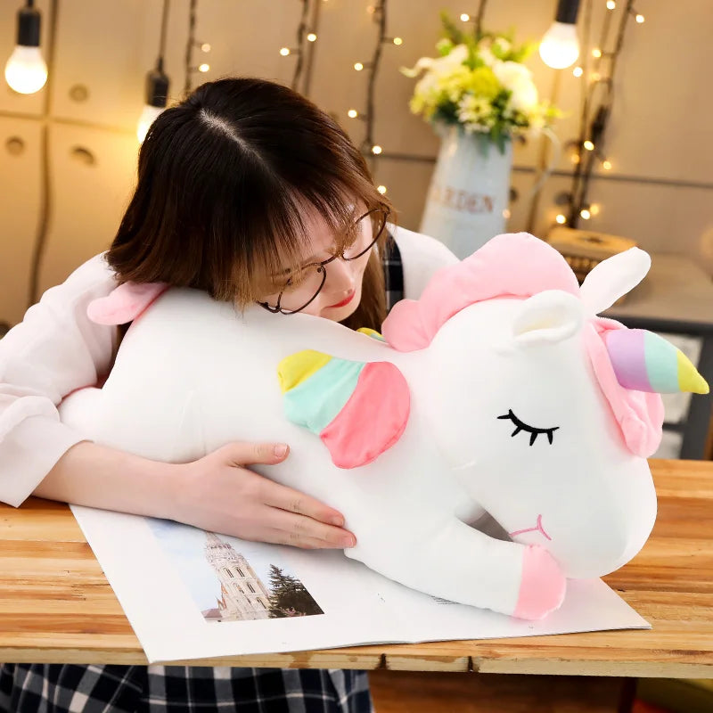 25-100cm Kawaii Giant Unicorn Plush Toy /  Soft Stuffed Unicorn  Pillow