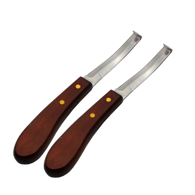 2 Pcs Horse Loop Hoof stainless steel  Knife Trimmer Blade .